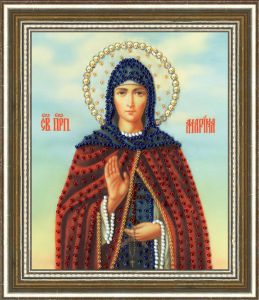 Икона Святой Преподобной Марины Золотое руно РТ-145, цена 270 руб. - интернет-магазин Мадам Брошкина