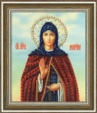 Икона Святой Преподобной Марины Золотое руно РТ-145