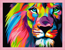 Красочный лев Алмазная живопись АЖ.4006