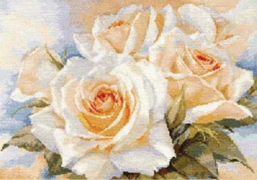 Белые розы Алиса 2-32, цена 1 762 руб. - интернет-магазин Мадам Брошкина