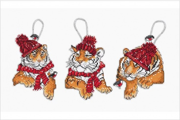 Рождественские тигры Letistitch L8017, цена 1 764 руб. - интернет-магазин Мадам Брошкина