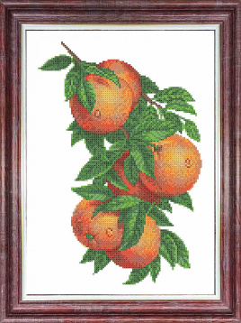 Ветка с апельсинами Каролинка КБЦ-3057, цена 300 руб. - интернет-магазин Мадам Брошкина