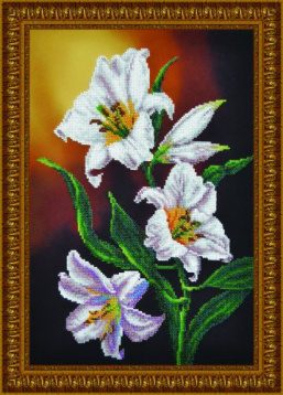 Ветка лилии Картины Бисером Р-098, цена 2 403 руб. - интернет-магазин Мадам Брошкина