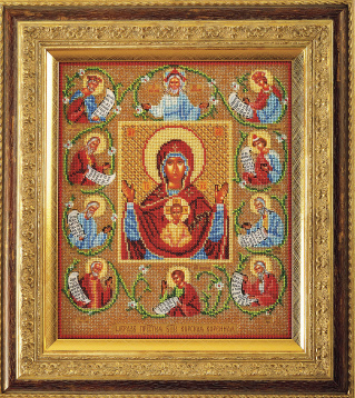 Курская Богородица Кроше В-477, цена 2 041 руб. - интернет-магазин Мадам Брошкина