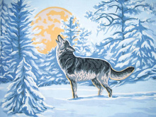 Волк при свете луны Grafitec 10.394