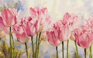 Розовые тюльпаны Алиса 2-37, цена 2 182 руб. - интернет-магазин Мадам Брошкина