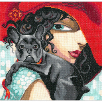Дама с собачкой Нитекс А-0053, цена 923 руб. - интернет-магазин Мадам Брошкина