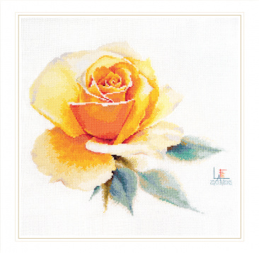 Акварельные розы. Желтая элегантная Алиса 2-52, цена 1 352 руб. - интернет-магазин Мадам Брошкина