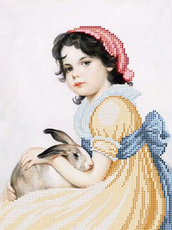 Девочка с кроликом Borovsky&sons А519, цена 296 руб. - интернет-магазин Мадам Брошкина