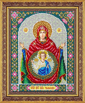 Пресвятая Богородица Знамение Паутинка Б-1101, цена 1 948 руб. - интернет-магазин Мадам Брошкина