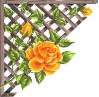 Ветвистая желтая роза Нитекс 0249, цена 923 руб. - интернет-магазин Мадам Брошкина