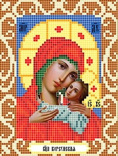 Богородица Корсунская Божья коровка 0080, цена 106 руб. - интернет-магазин Мадам Брошкина