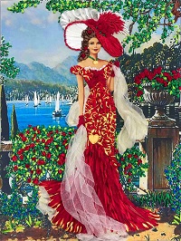 Дама в красном Многоцветница МЛ-3002(н), цена 973 руб. - интернет-магазин Мадам Брошкина