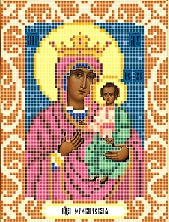 Богородица Юровичская Божья коровка 0081, цена 106 руб. - интернет-магазин Мадам Брошкина