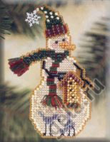 Снеговичок со скворечником Mill Hill MHSC25, цена 1 396 руб. - интернет-магазин Мадам Брошкина