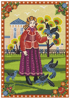 Девочка и голуби Нитекс 0265, цена 626 руб. - интернет-магазин Мадам Брошкина