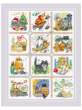 Кошачий календарь Риолис 2136, цена 1 309 руб. - интернет-магазин Мадам Брошкина