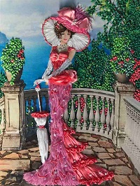 Дама в розовом Многоцветница МЛ-3005(н), цена 894 руб. - интернет-магазин Мадам Брошкина