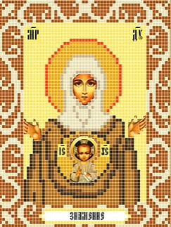 Богородица Знамение Божья коровка 0097, цена 106 руб. - интернет-магазин Мадам Брошкина