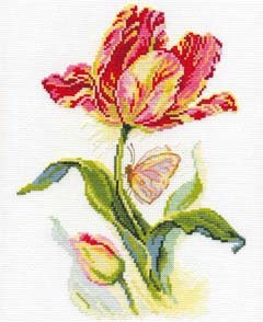 Тюльпан и бабочка Алиса 2-14, цена 491 руб. - интернет-магазин Мадам Брошкина