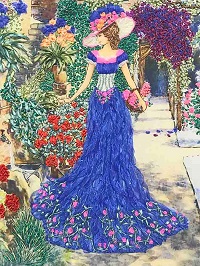 Дама с корзиной цветов Многоцветница МЛ-3006(н), цена 986 руб. - интернет-магазин Мадам Брошкина