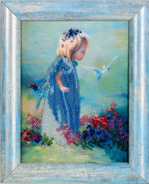 Ангелочек с голубем Alisena ВН1004, цена 1 222 руб. - интернет-магазин Мадам Брошкина