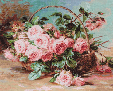Корзина с розами Luca-s G547, цена 1 853 руб. - интернет-магазин Мадам Брошкина