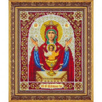Пресвятая Богородица Неупиваемая Чаша Паутинка Б1048, цена 1 725 руб. - интернет-магазин Мадам Брошкина