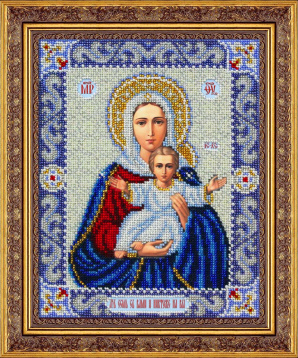 Пресвятая Богородица Леушинская Паутинка Б1067, цена 1 725 руб. - интернет-магазин Мадам Брошкина