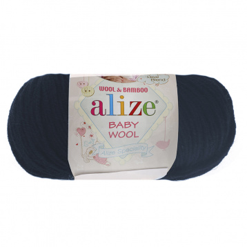 Пряжа Ализе Baby Wool цв.058 т.синий Alize BABY.WOOL.058, цена 1 457 руб. - интернет-магазин Мадам Брошкина