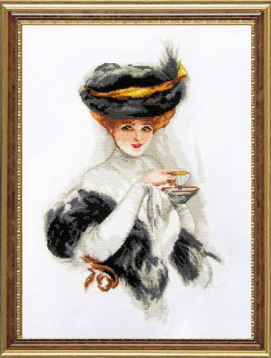 Дама с чашкой чая Гобелен Классик 386080, цена 2 023 руб. - интернет-магазин Мадам Брошкина