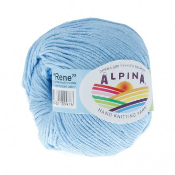 Пряжа Альпина Rene цв.083 голубой Alpina 987965692, цена 2 769 руб. - интернет-магазин Мадам Брошкина