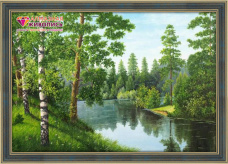 Река в лесу Алмазная живопись АЖ.1243