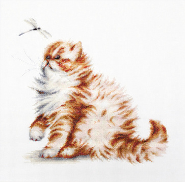 Кошка со стрекозой Luca-s B2270, цена 1 214 руб. - интернет-магазин Мадам Брошкина
