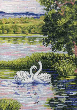 Лебеди на пруду М.П. Студия НВ-349, цена 848 руб. - интернет-магазин Мадам Брошкина
