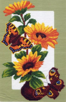 Подсолнухи и бабочки Матренин Посад 0473, цена 393 руб. - интернет-магазин Мадам Брошкина