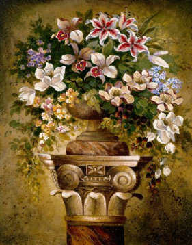 Цветы на пьедестале Алмазная живопись АЖ.1199, цена €9 - интернет-магазин Мадам Брошкина
