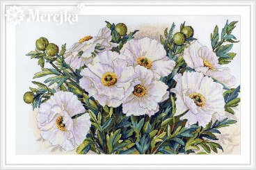 Белые цветы Merejka K-118, цена €43 - интернет-магазин Мадам Брошкина