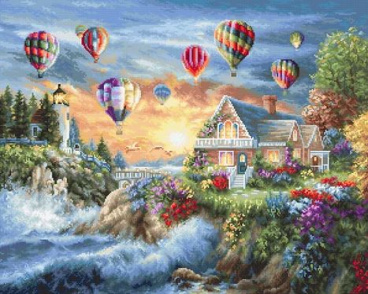 Воздушные шары над Сансет Коув  Luca-s G614, цена 4 013 руб. - интернет-магазин Мадам Брошкина