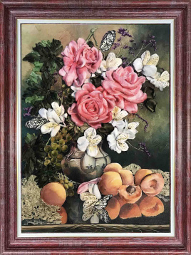 Розы с фруктами Каролинка КЛ(н) 3015, цена 836 руб. - интернет-магазин Мадам Брошкина