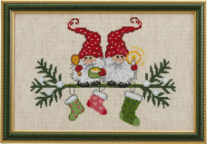 Эльфы и рождественские носки Permin 92-7211