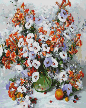 Городские цветы Белоснежка 018-AB, цена 1 038 руб. - интернет-магазин Мадам Брошкина