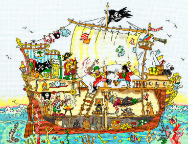 Пиратский корабль Bothy Threads XCT7, цена 4 968 руб. - интернет-магазин Мадам Брошкина