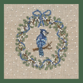"January Wreath Jay Bird" (Январский Венок Сойка), 14.5 х 14.5 см Le Bonheur des Dames 2688