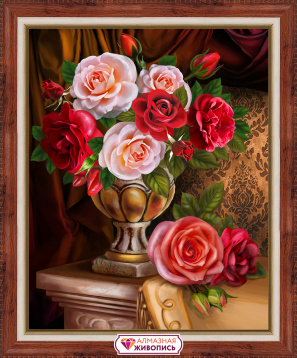 Благородные розы Алмазная живопись АЖ-1731, цена 1 518 руб. - интернет-магазин Мадам Брошкина