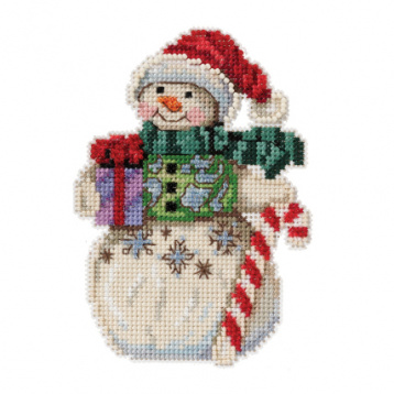 Снеговик с конфетой Mill Hill JS202116, цена 1 284 руб. - интернет-магазин Мадам Брошкина