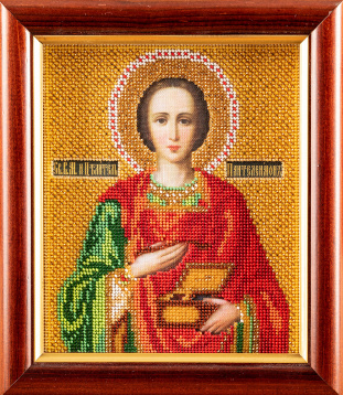 Святой Великомученик Пантелеимон Кроше В-328, цена 1 147 руб. - интернет-магазин Мадам Брошкина
