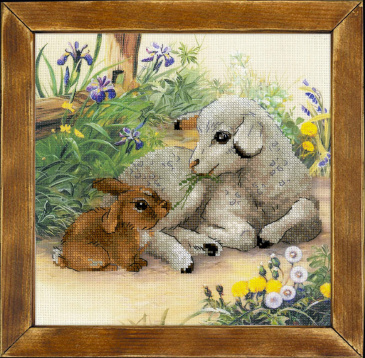 Ягненок и кролик Риолис ЧВРТ0051, цена 894 руб. - интернет-магазин Мадам Брошкина