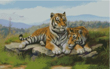 Тигры Империя бисера IB-3016, цена 2 116 руб. - интернет-магазин Мадам Брошкина