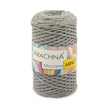 Пряжа Arachna Macrame Mini цв.42 серый меланж Arachna 85087264304, цена 1 592 руб. - интернет-магазин Мадам Брошкина